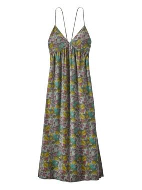 Patagonia Women's Pataloha Floral Strappy Dress Adjustable Flowy Size XL